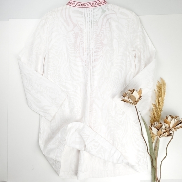 New Lilly Pulitzer White Pink Sarasota Tunic Size S - Picture 15 of 15